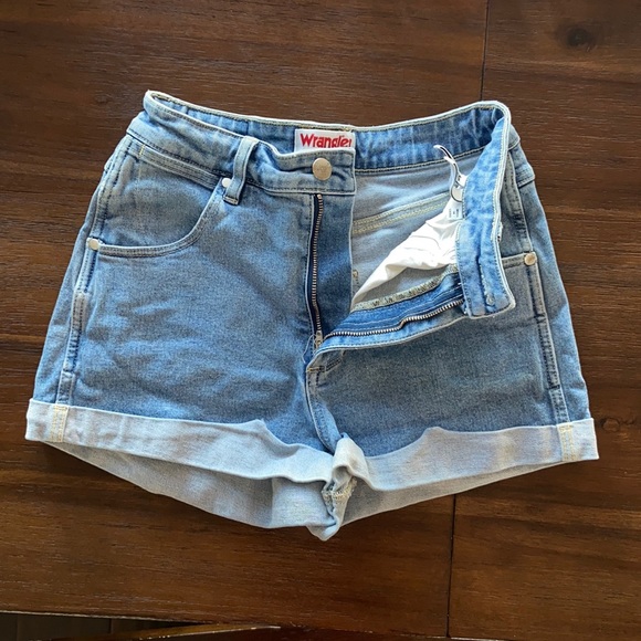 Wrangler Shorts Womens Isla Blue Wrangler Jean Shorts Poshmark